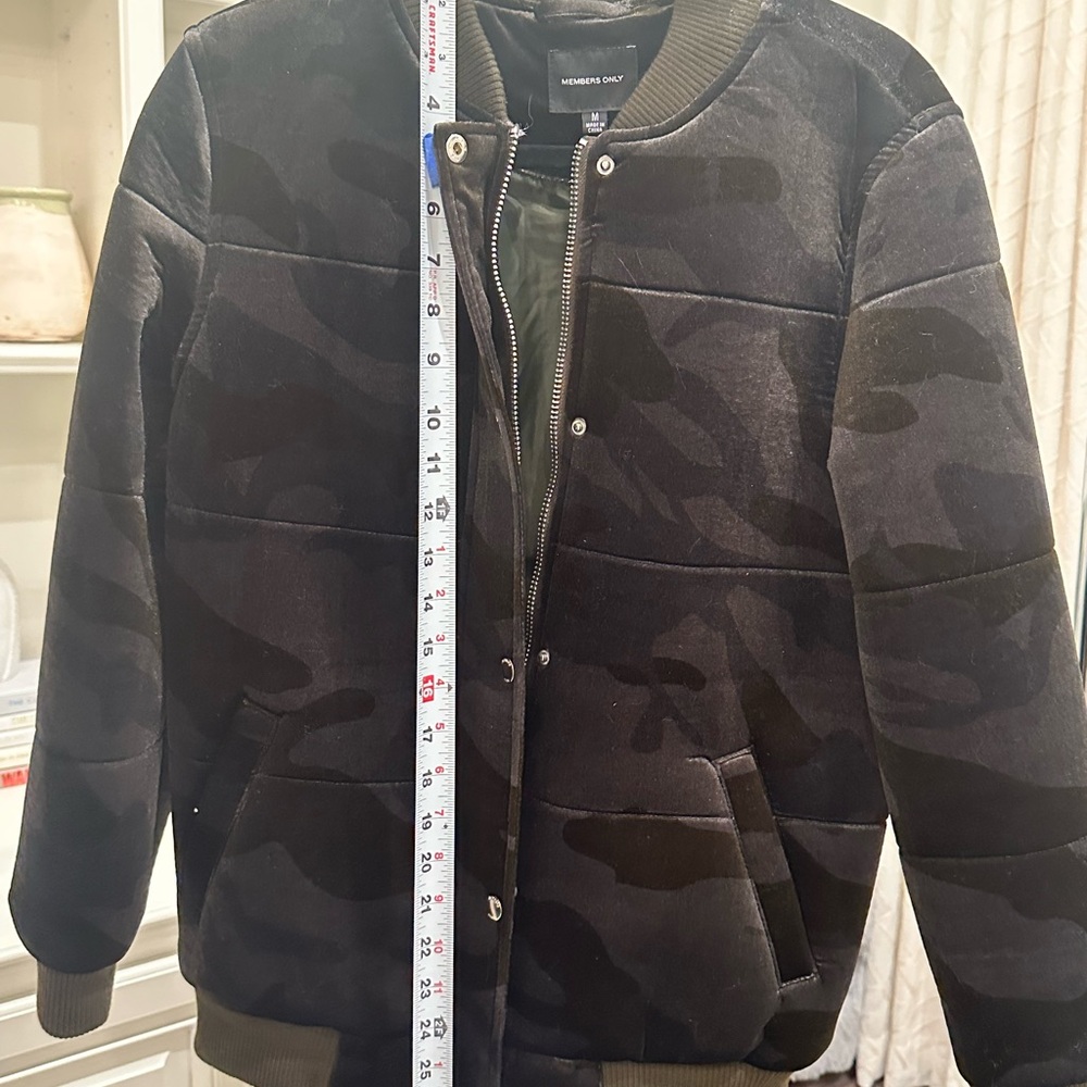 Members Only Black Camo Bomber Jacket